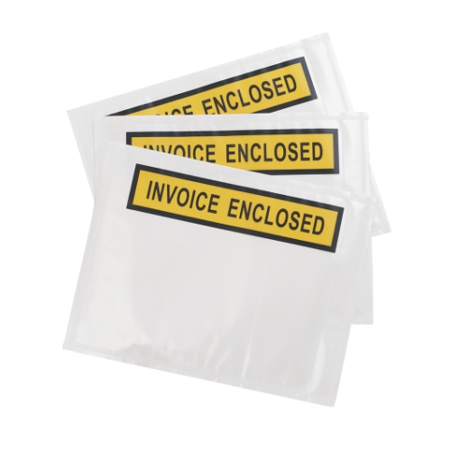 Invoice Enclosed Printed Envelope Document Sticker Pouch 115x150mm