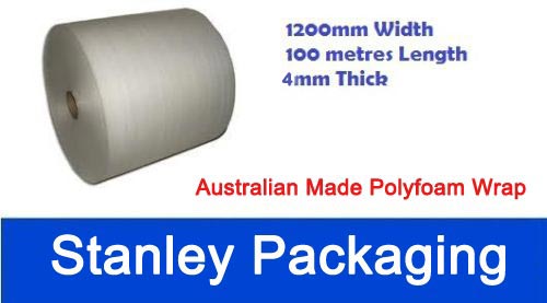 Polyfoam 1200mm x 100m Thick Packing Foam Wrap Roll 4mm Foam Wrap