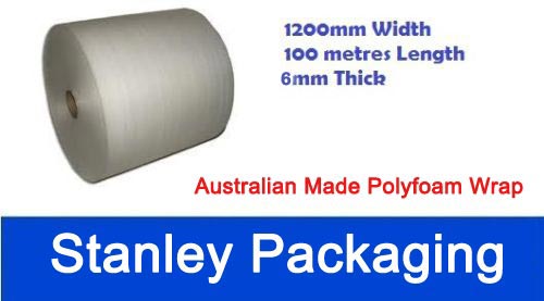 Polyfoam 1200mm x 100m Thick Packing Foam Wrap Roll 6mm Foam Wrap